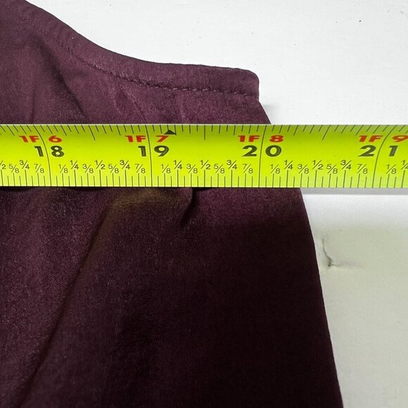 Banana Republic Saba Bow-Neck Sleeveless Blouse Top Dark Plum Size Large - Picture 8 of 8